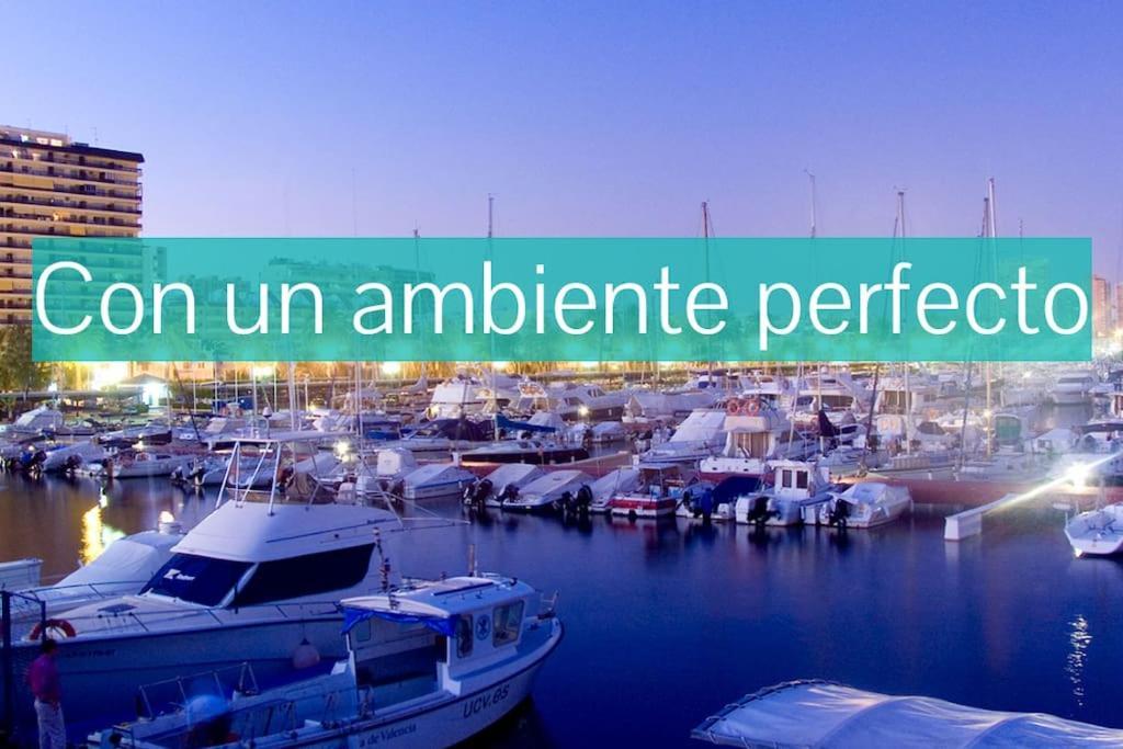 Coqueto Apartamento De Playa Con Piscina Y Terraza Valencia Eksteriør billede